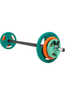 Aerobic halterset 20 kg - gripper gietijzer - halterstang met 6 gewichten
