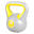 Kettlebell Trendy - Kunststof - 4 kg - Grijs - Geel