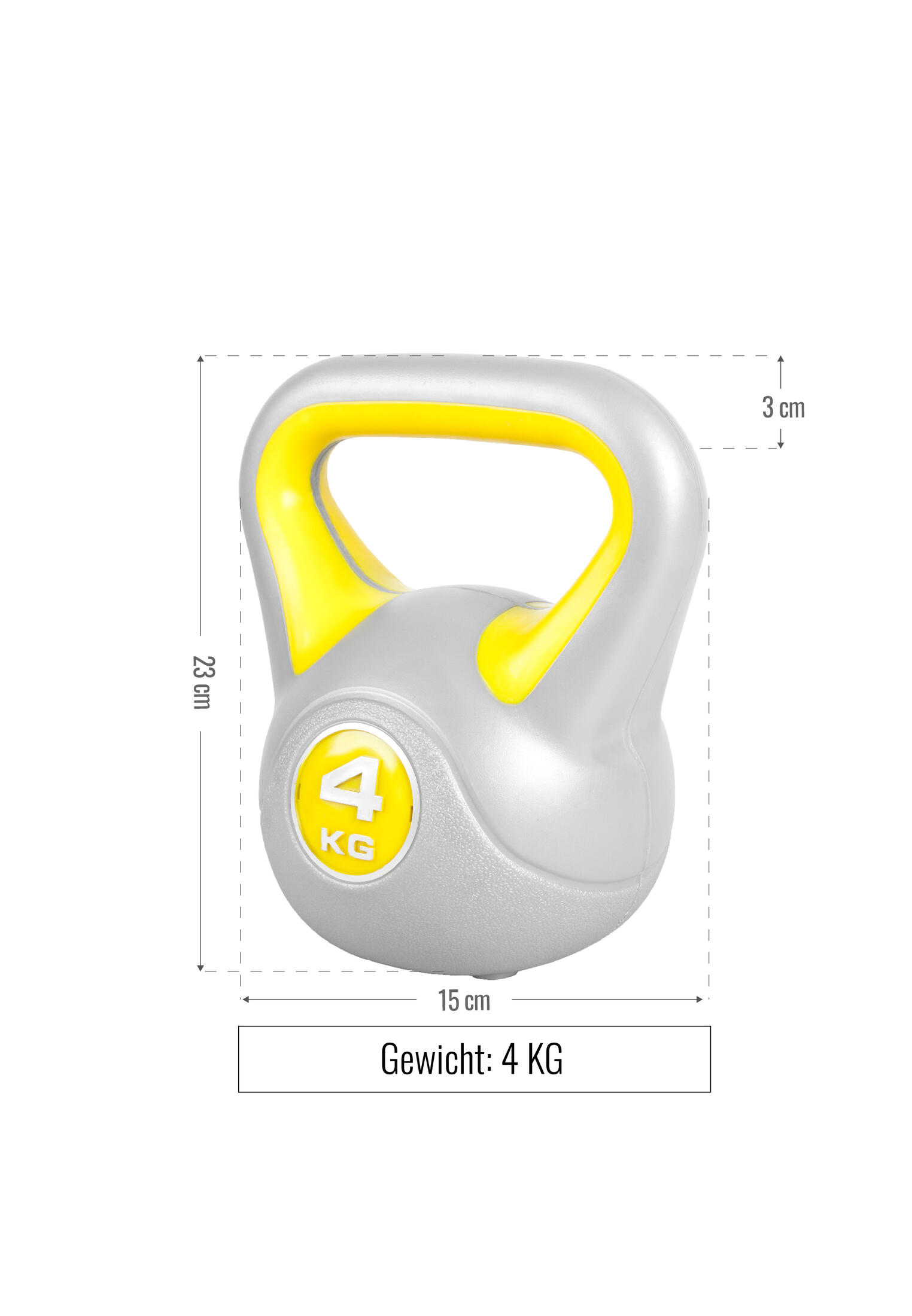 Kit Kettlebell Gorilla Sports Amarillo/Girs 2x4Kg 2/7