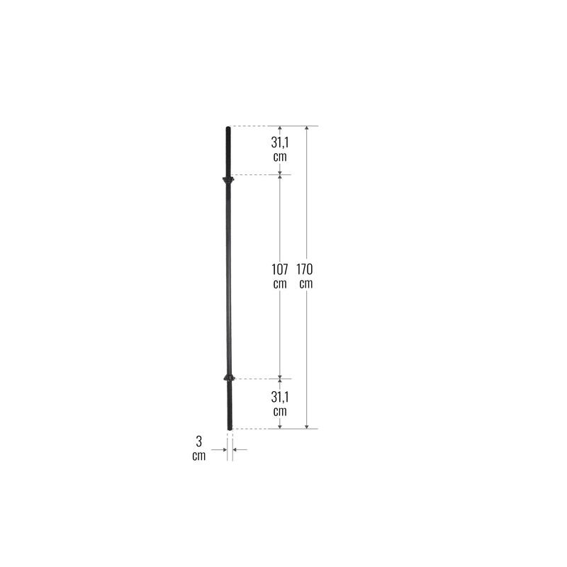 Halterstang - 170 cm - 30/31 mm - Schroefsluiting - Zwart