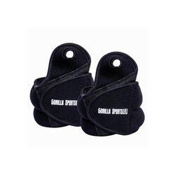 PAIRE DE BANDES LESTÉES NOIR AVEC LOGO | FITNESS | POIDS AU CHOIX DE 1KG À 4KG