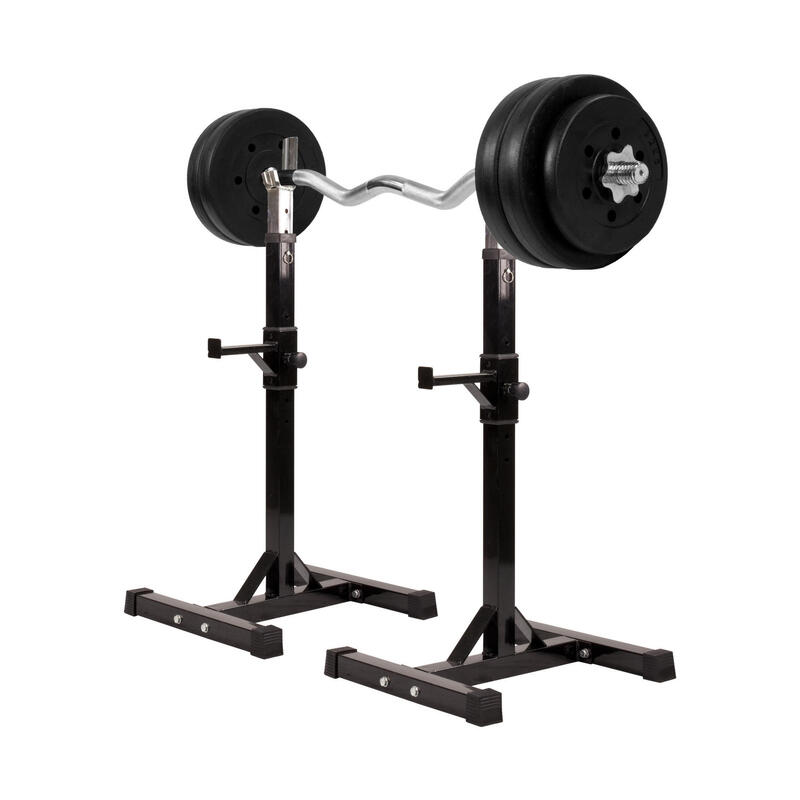 GORILLA SPORTS® - Banco de Pesas con rack de barras ajustable (Negro) :  : Deportes y aire libre