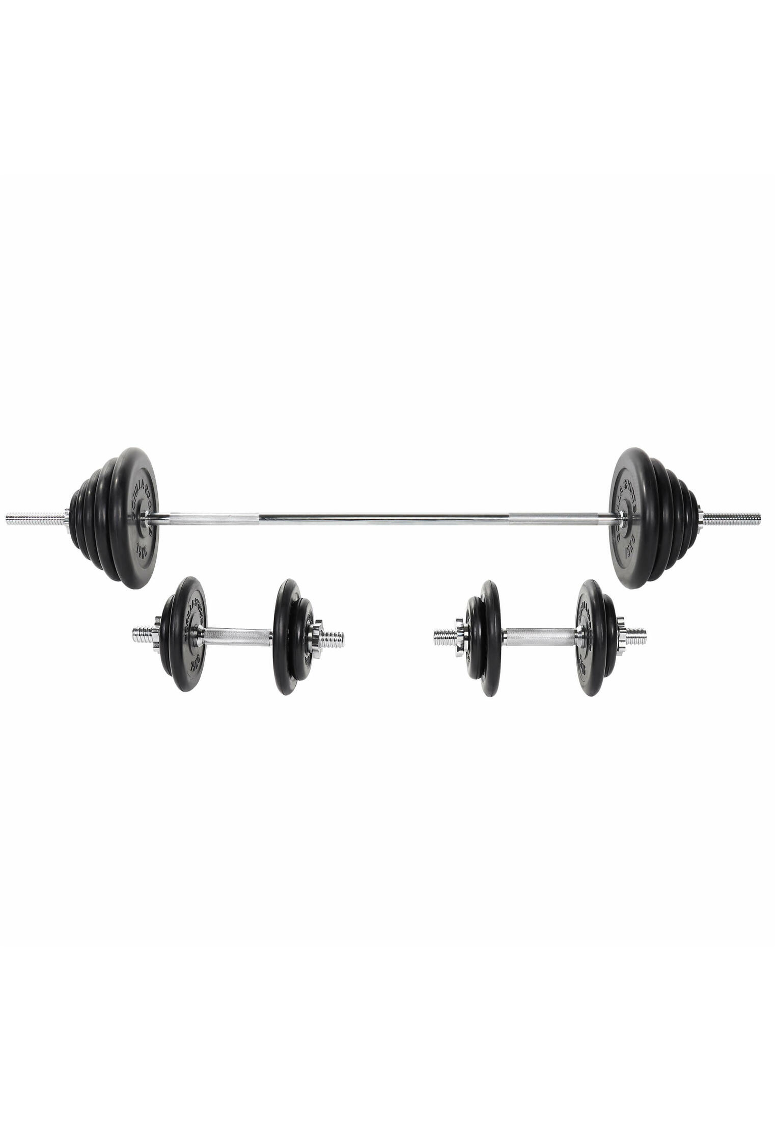 Set d’haltères longs en caoutchouc de 100 kg 2/5