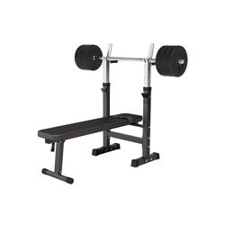 Banco Musculación con Kit Pesas 38 Kg Gorilla Sports Negro