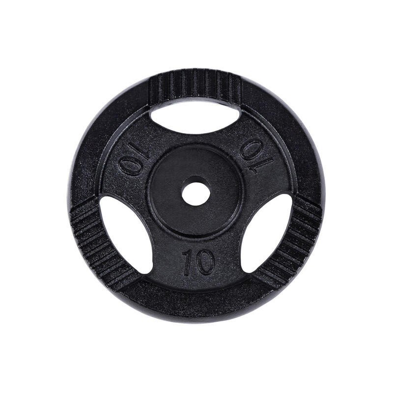 Disc din fontă cu manere ,negru de 10 kg 30/31 mm