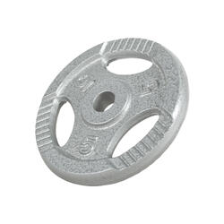 DISQUE DE MUSCULATION FONTE GRIP | DIAM 31MM | GRIS | AU CHOIX DE 1,25KG À 20KG