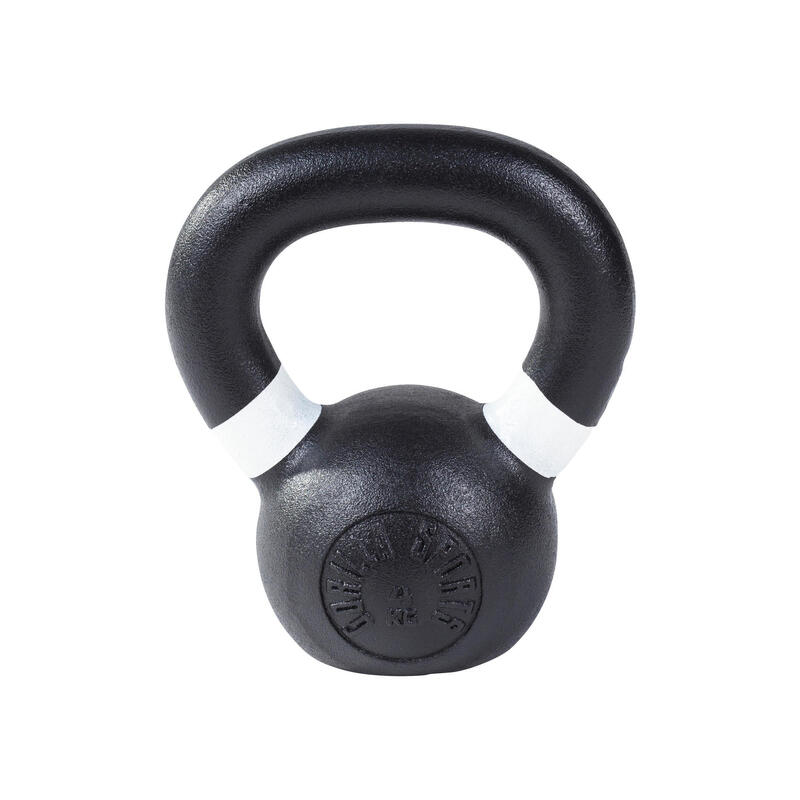 Kettlebell - 4 kg - Gietijzer - Olympisch - Zwart