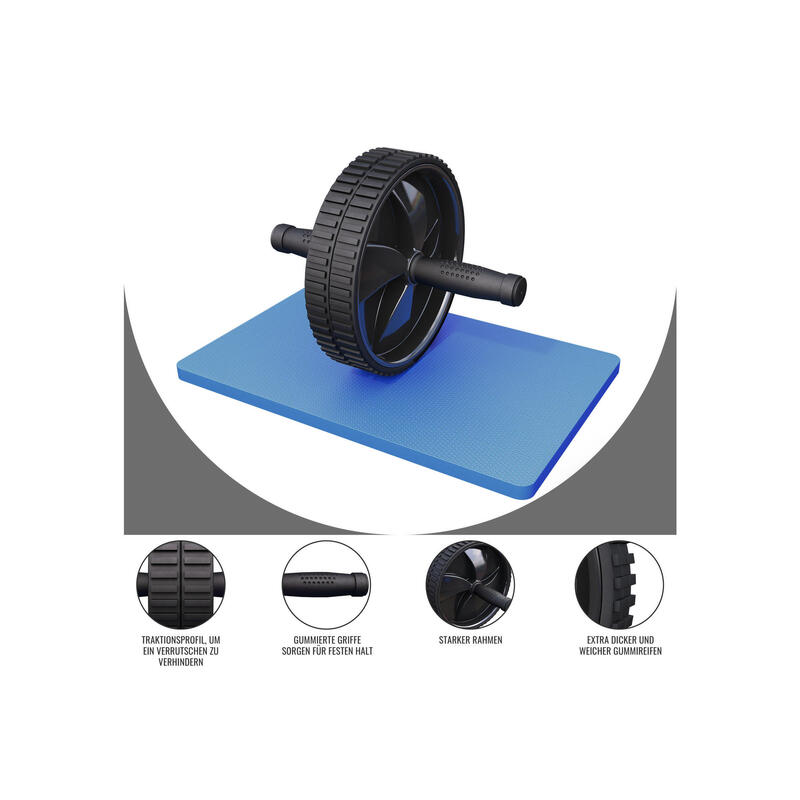 ROUE ABDOMINALE / AB ROLLER / WHEEL / NOIR | MUSCULATION