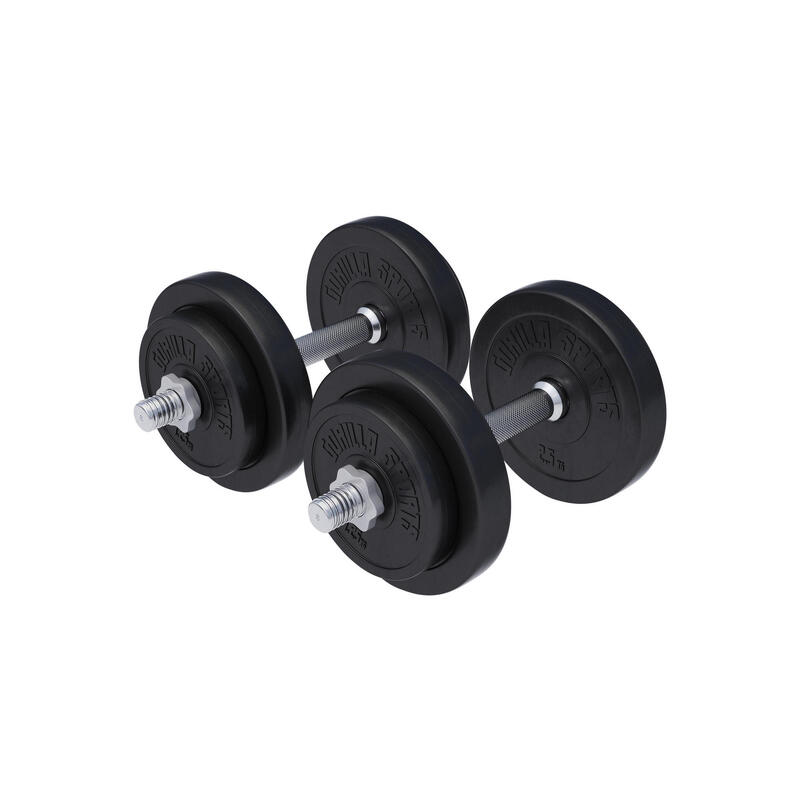 Kit de mancuernas de hierro para levantamiento de pesas de 20kg Corength  negro - Decathlon