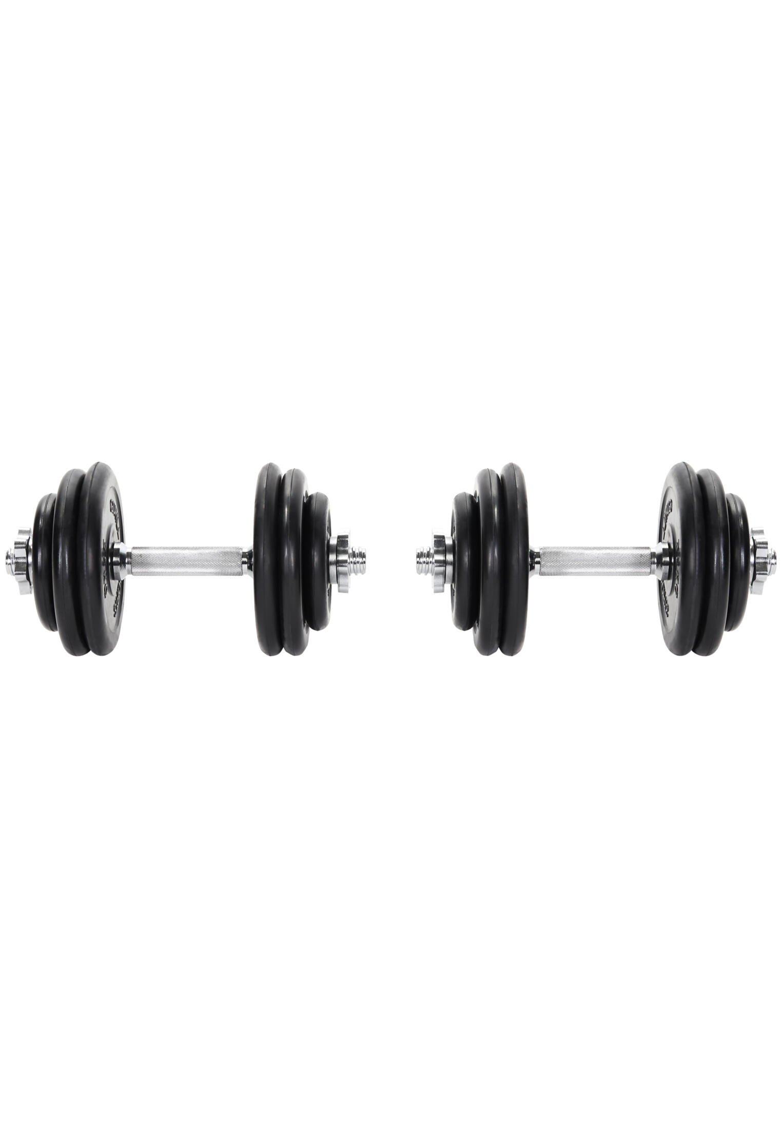 KIT HALTÈRES COURT DE 30 KG AVEC DISQUES REVÊTEMENT CAOUTCHOUC | MUSCULATION 2/7