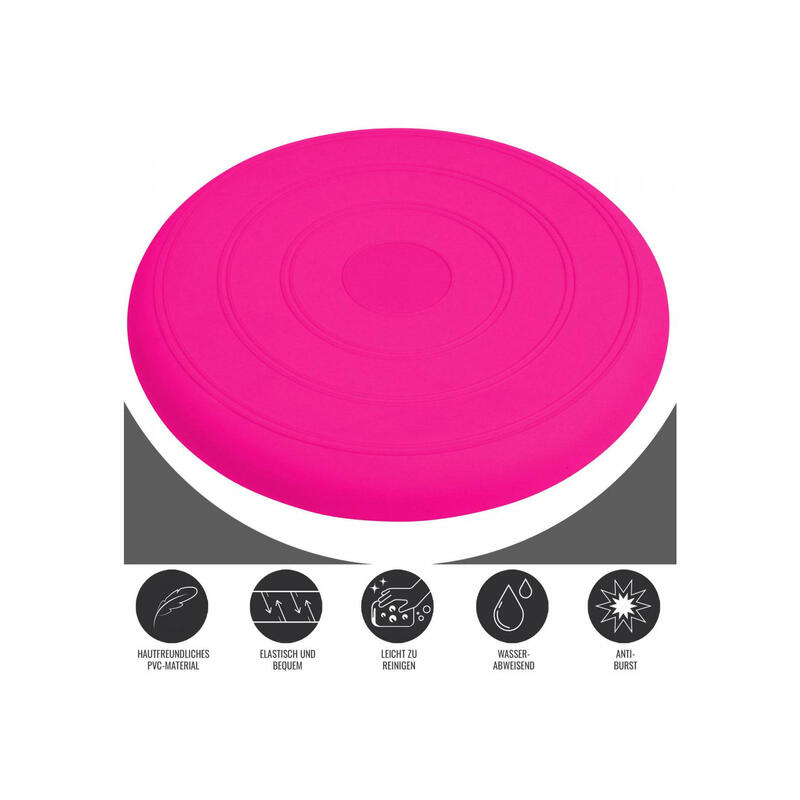 Pernă cu aer roz pentru fitness, inclusiv pompă de aer