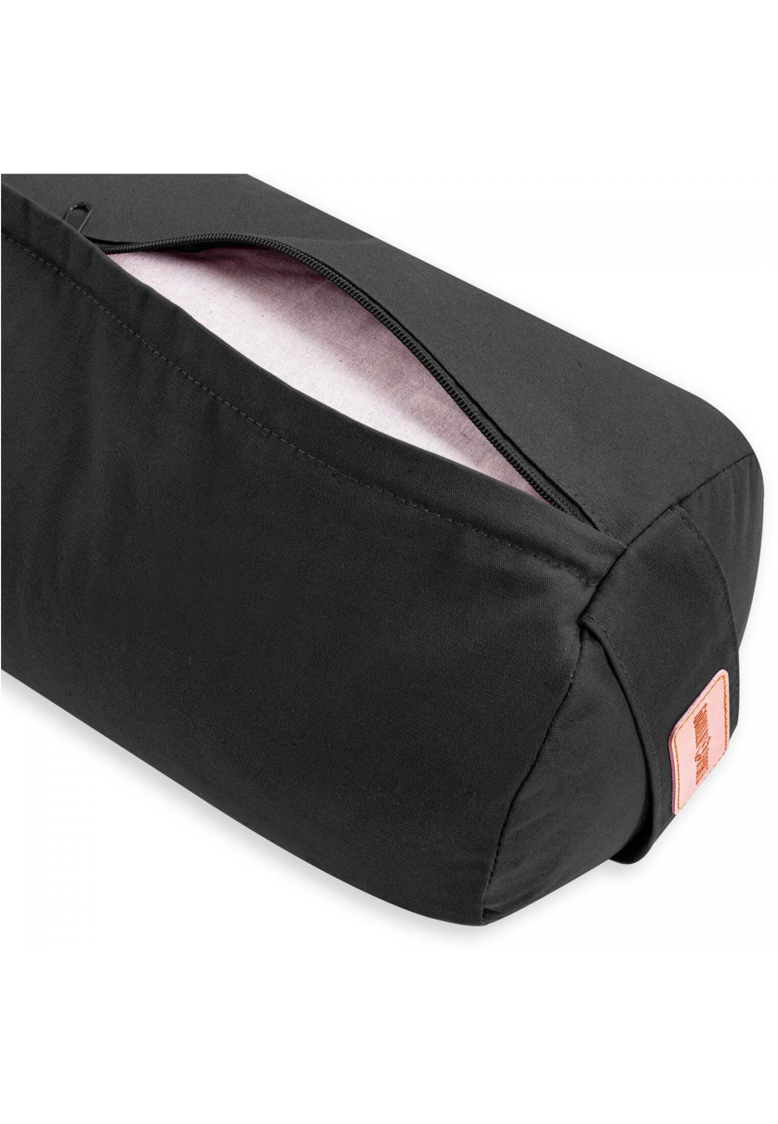 Yoga Bolster - Zwart - 65 x 20 cm - Yoga kussen - Rond 5/7