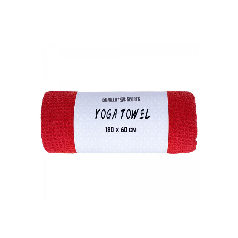 Toalla Yoga Pilates Gorilla Sports Rojo 180x60cm