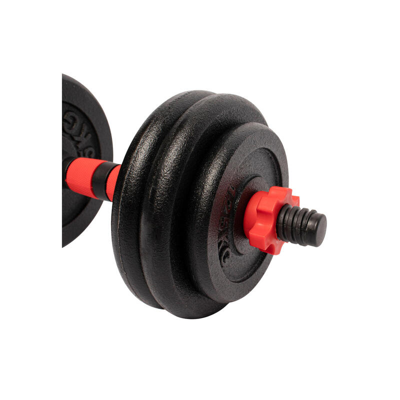 Dumbellset 25 kg - 2 x 12.5 kg - Gietijzer - 25 mm