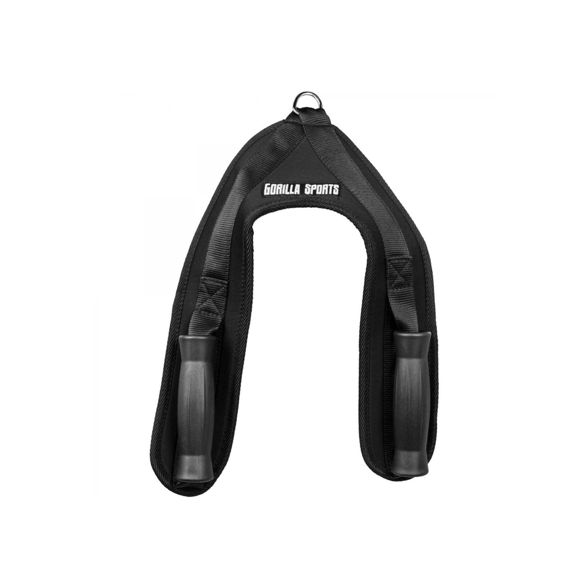 Gorilla Sports - Harnais À Abdominaux En Nylon Et Néoprene | Accessoire Musculation - Accessoire De Tirage - Noir - 14 Cm - Decathlon