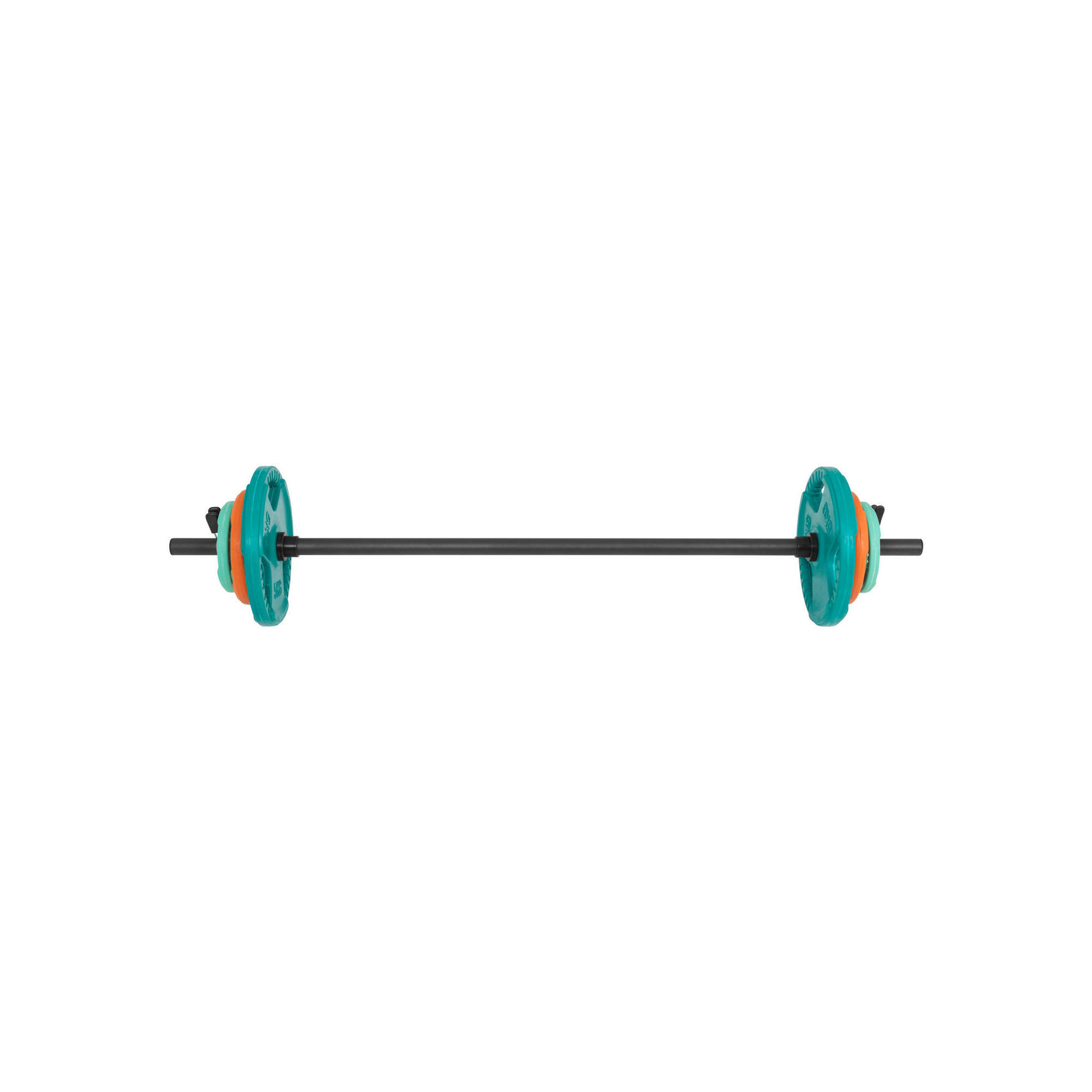 Gorilla Sports - Barre D'Aerobic 130 Cm Avec Poids Grip En Caoutchouc | Diamètre 30 Mm | Musculat - Kit Haltères - Bleu - 20 Kg - Decathlon