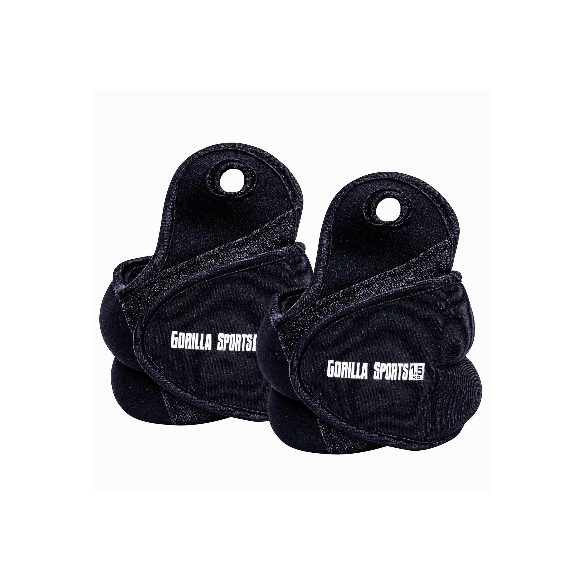 Gorilla Sports - Paire De Bandes Lestées Noir Avec Logo | Fitness | Poids Au Choix De 1kg À 4kg - Haltères Reglable - Noir - 3 Kg - Decathlon