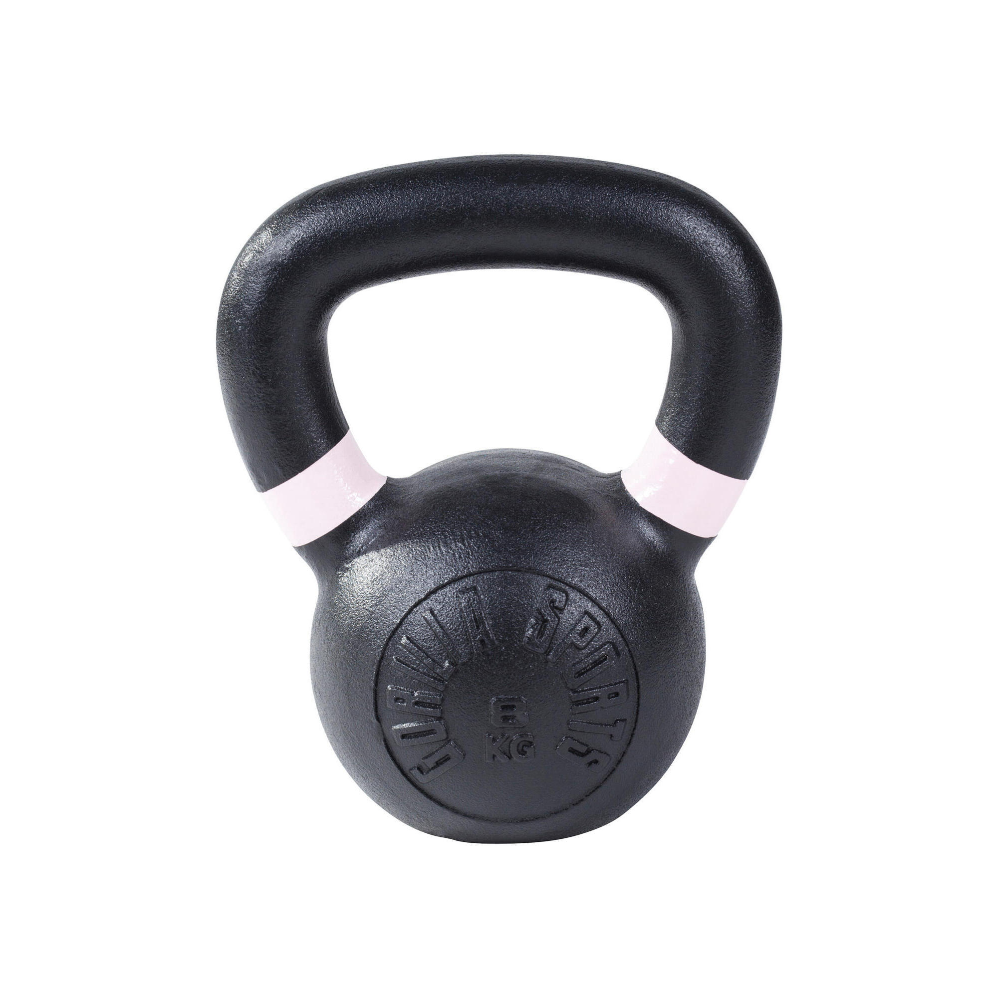 Gorilla Sports - Kettlebell Fonte Noir Et Couleur | Musculation | Poids Au Choix De 4kg À 32kg - Kettlebell - Rose|rouge - 8 Kg - Decathlon