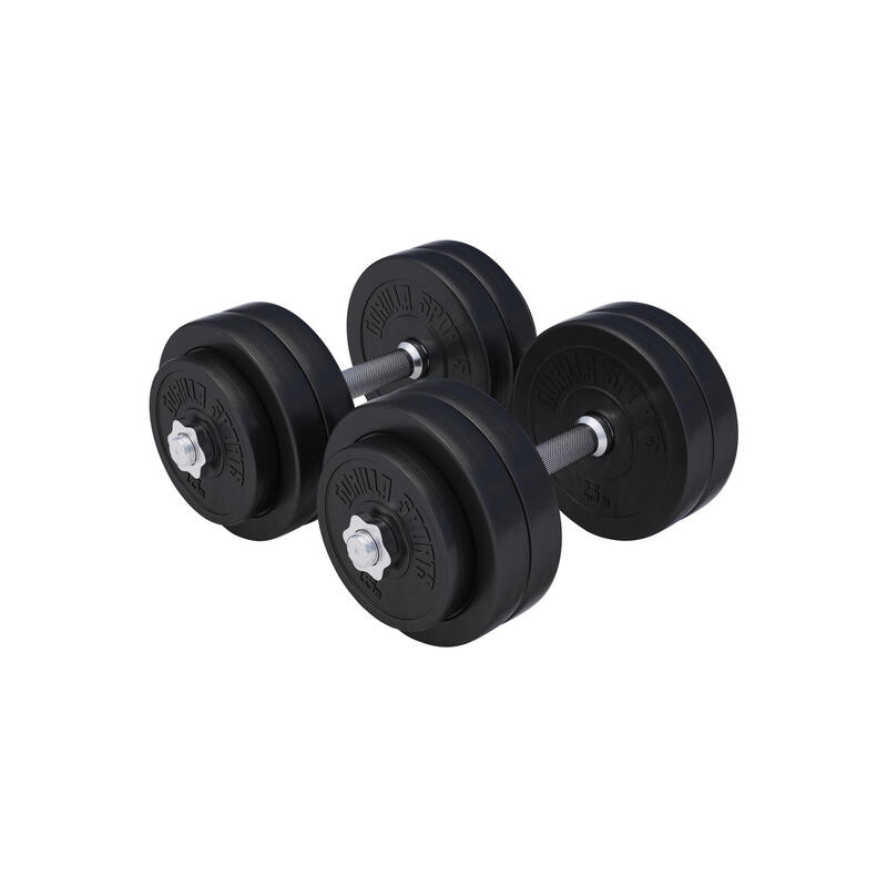 Dumbbell set - Halterset - Kunststof - 30 kg - Gewichten met stangen