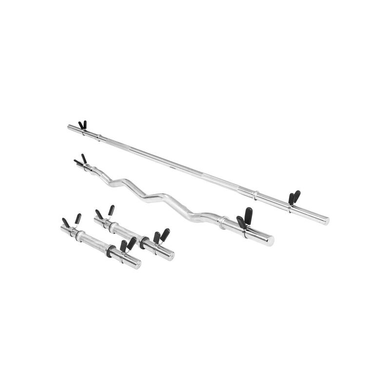 LOT BARRE LONGUE 170 CM + BARRE CURL 120 CM + 2 BARRES COURTES 35 CM | DIAMETRE