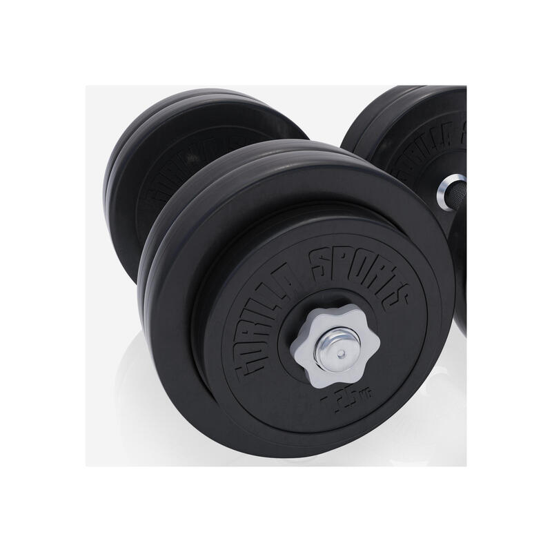 Dumbbell set - Halterset - Kunststof - 30 kg - Gewichten met stangen