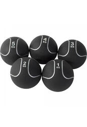 LOT 5 MEDECINE BALL NOIR ET GRIS | MUSCULATION | DE 1KG À 5KG