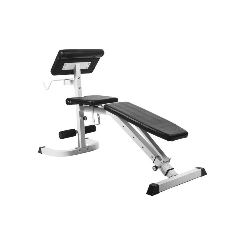 BANC AJUSTABLE INCLINÉ/DÉCLINÉ AVEC PUPITRE À BICEPS | MUSCULATION