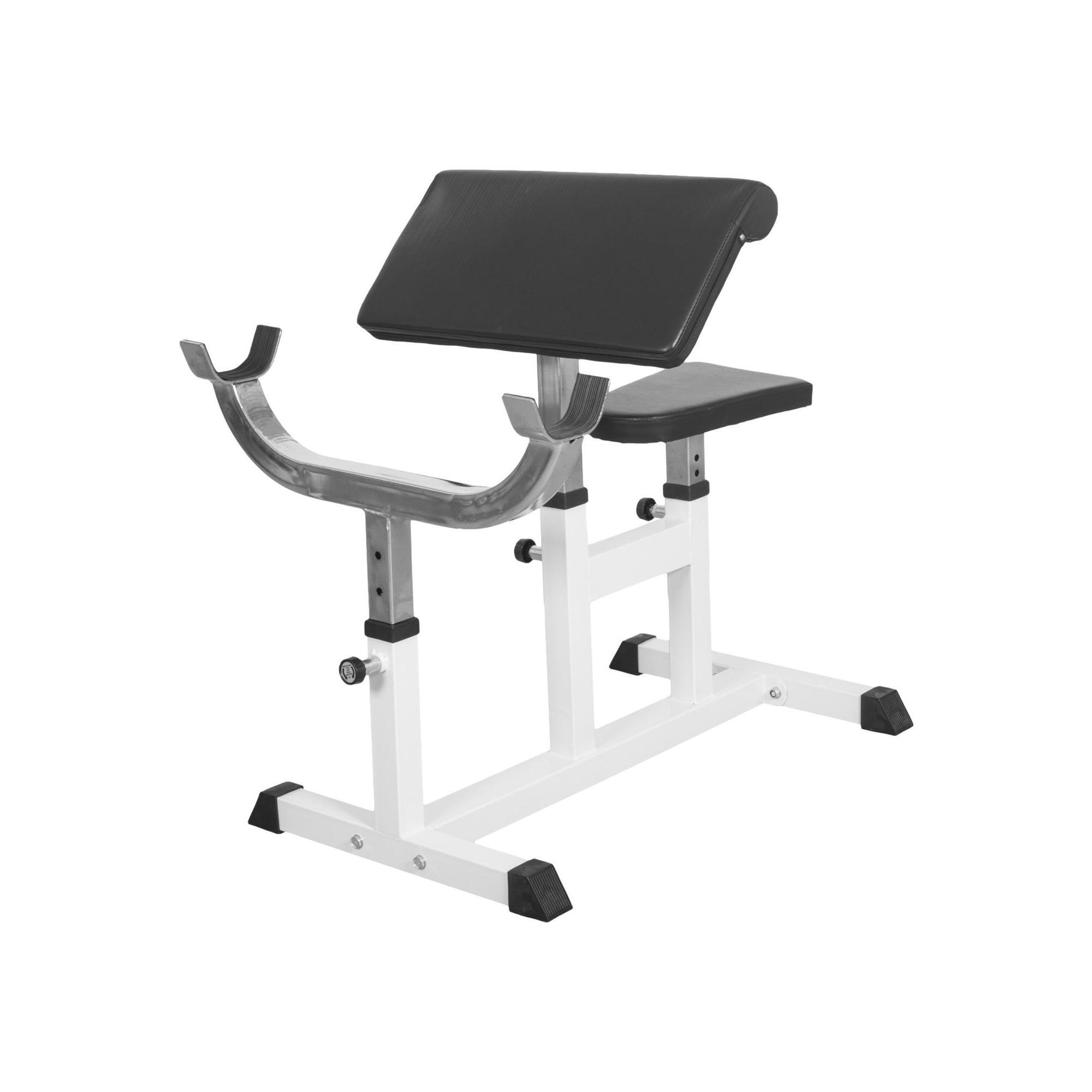 GORILLA SPORTS WEIGHT BENCH CURL | WEIGHT BENCH | WHITE