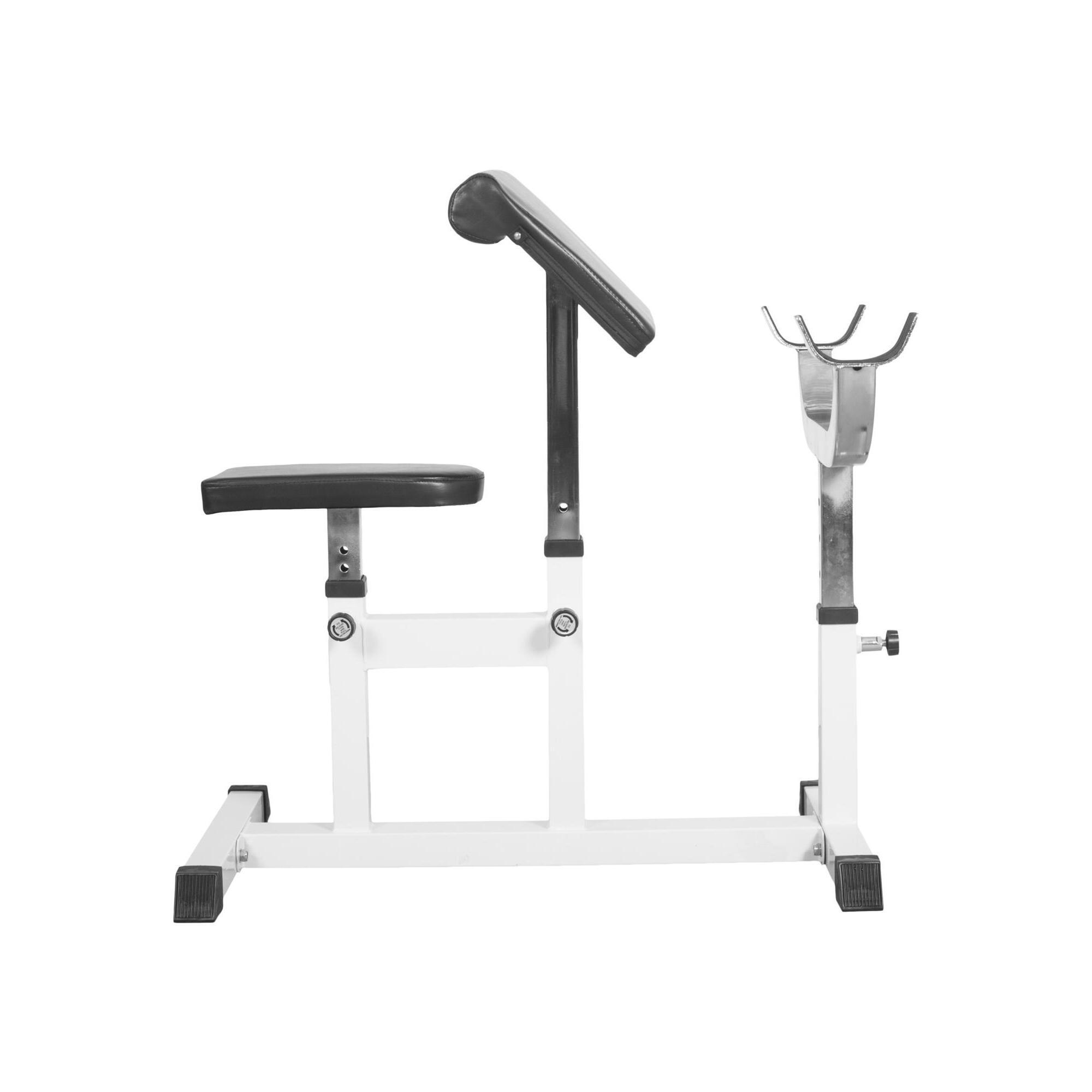 GORILLA SPORTS WEIGHT BENCH CURL | WEIGHT BENCH | WHITE