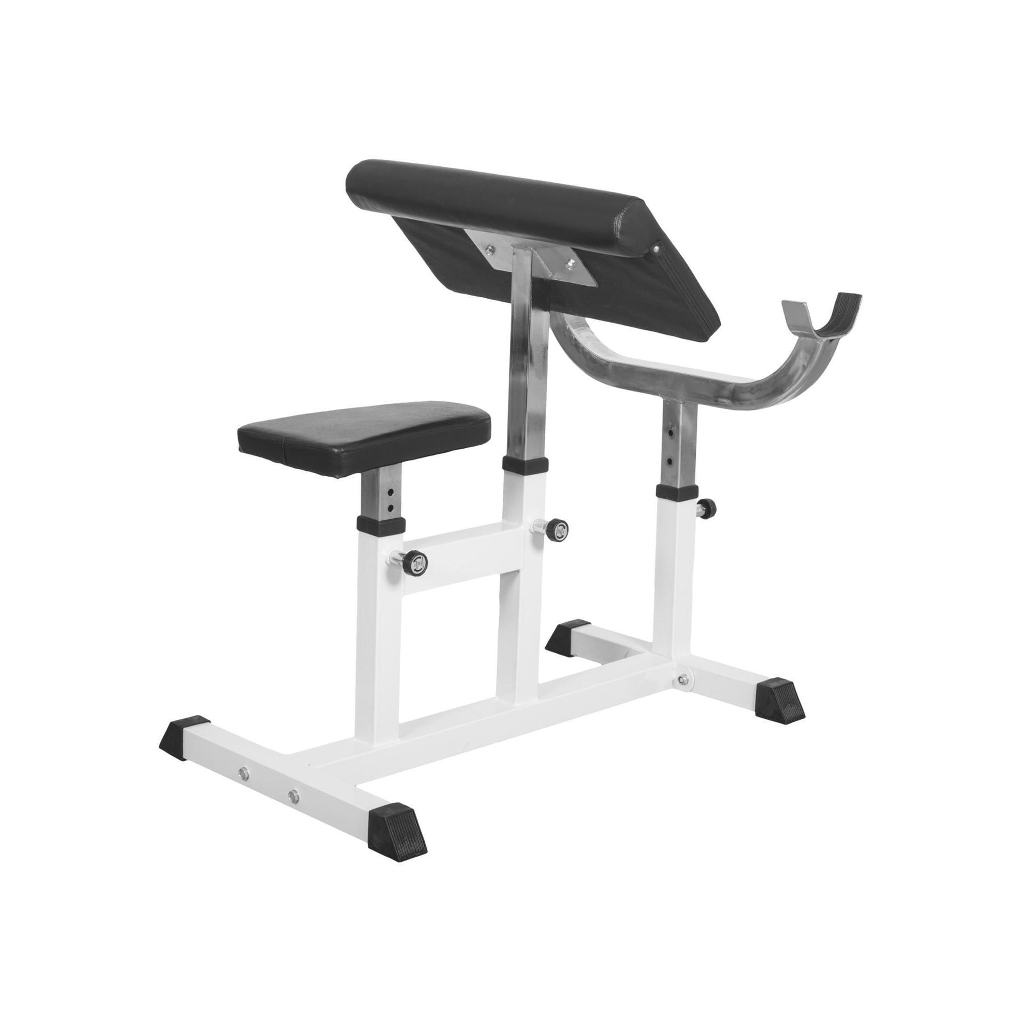 GORILLA SPORTS WEIGHT BENCH CURL | WEIGHT BENCH | WHITE