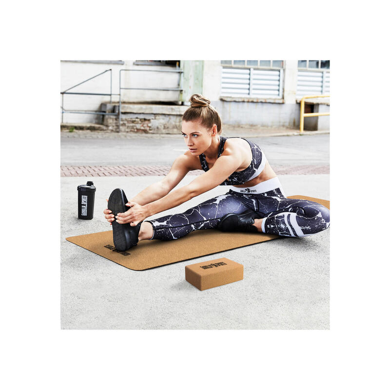 Tapis de fitness yoga en liège antidérapant 183x61xép0,5cm