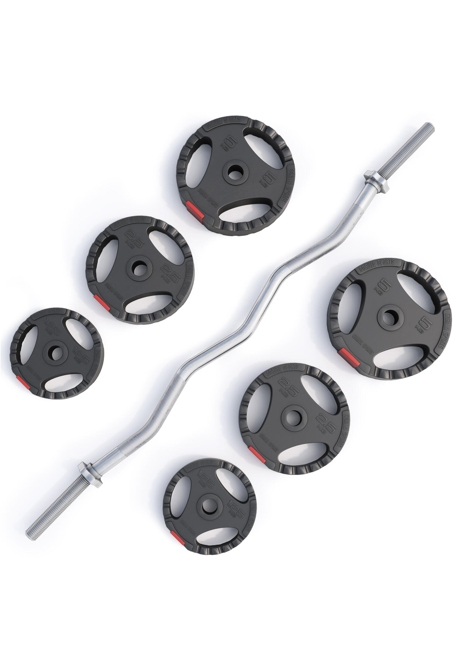 Gorilla Sports Nakládací činkový set, 25 kg 2/4