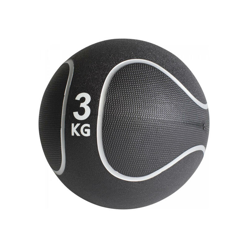 GORILLA SPORTS LOT 3 MEDECINE BALL  NOIR ET GRIS | MUSCULATION | 1KG, 2KG ET 3KG