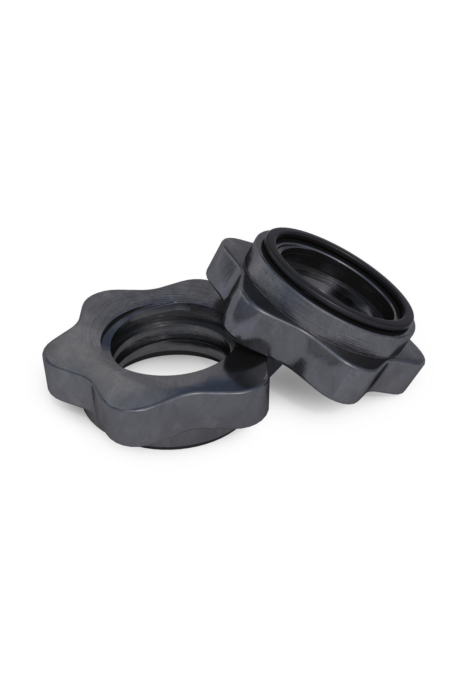 GORILLA SPORTS Schroefsluitingen Zwart - Haltersluiting - 30/31 mm - Set van 2