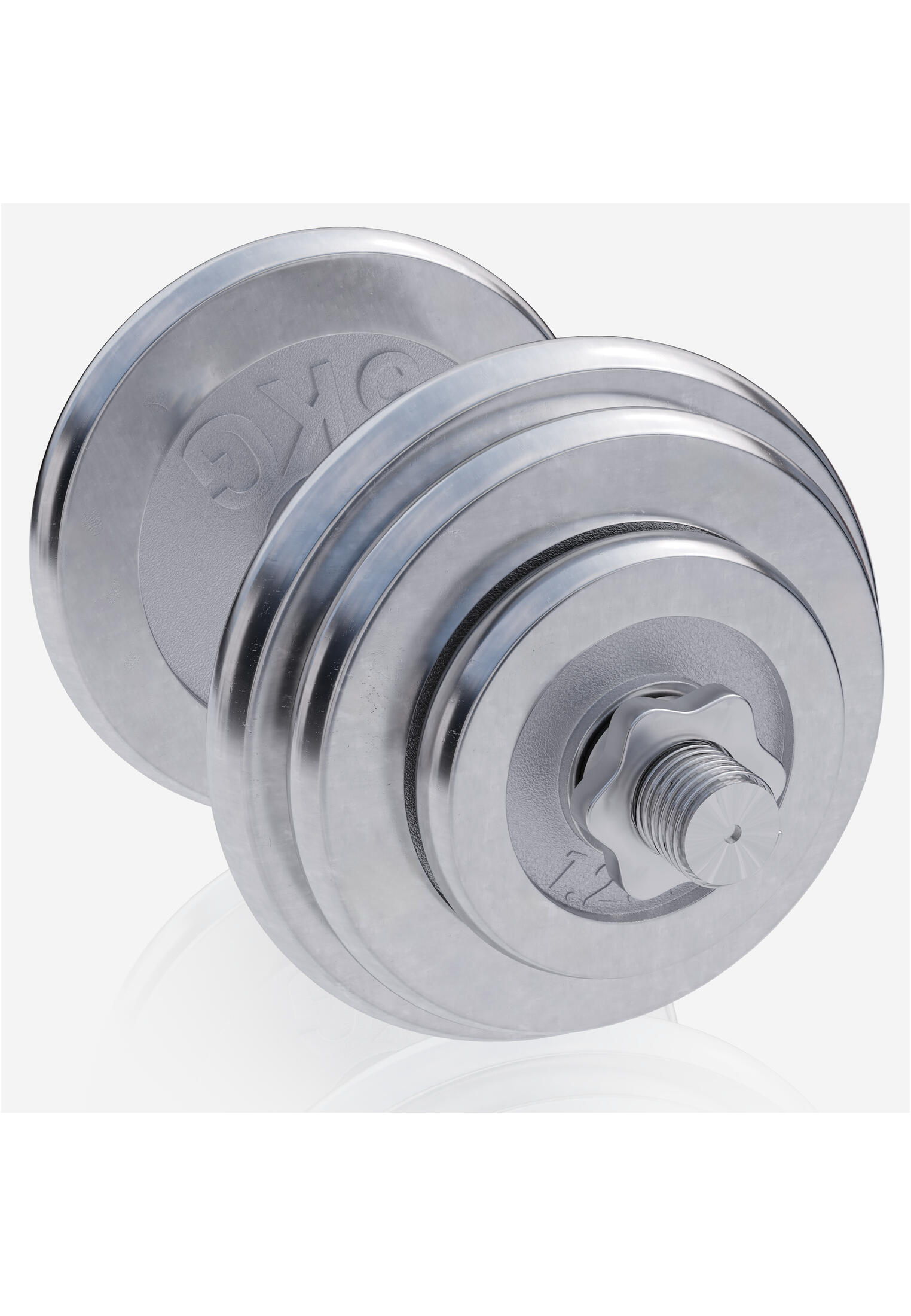 SET D'HALTÈRES DE 68KG AVEC DISQUES CHROMÉS + BARRE CURL 120CM | MUSCULATION 5/7