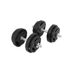 GYRONETICS® Set de Barres d'Haltère - Longue, avec Disques de Poids 60 kg,  2x2 kg