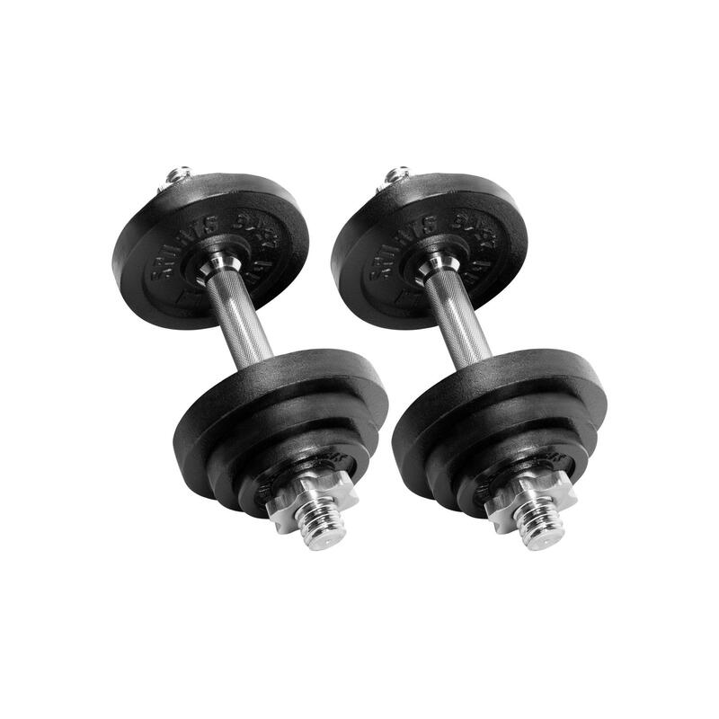 Set gantere fonta 22 kg reglabil 2 in 1