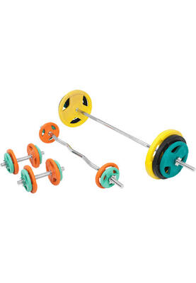 Halterset 108 kg - gripper gietijzer (rubber coating)