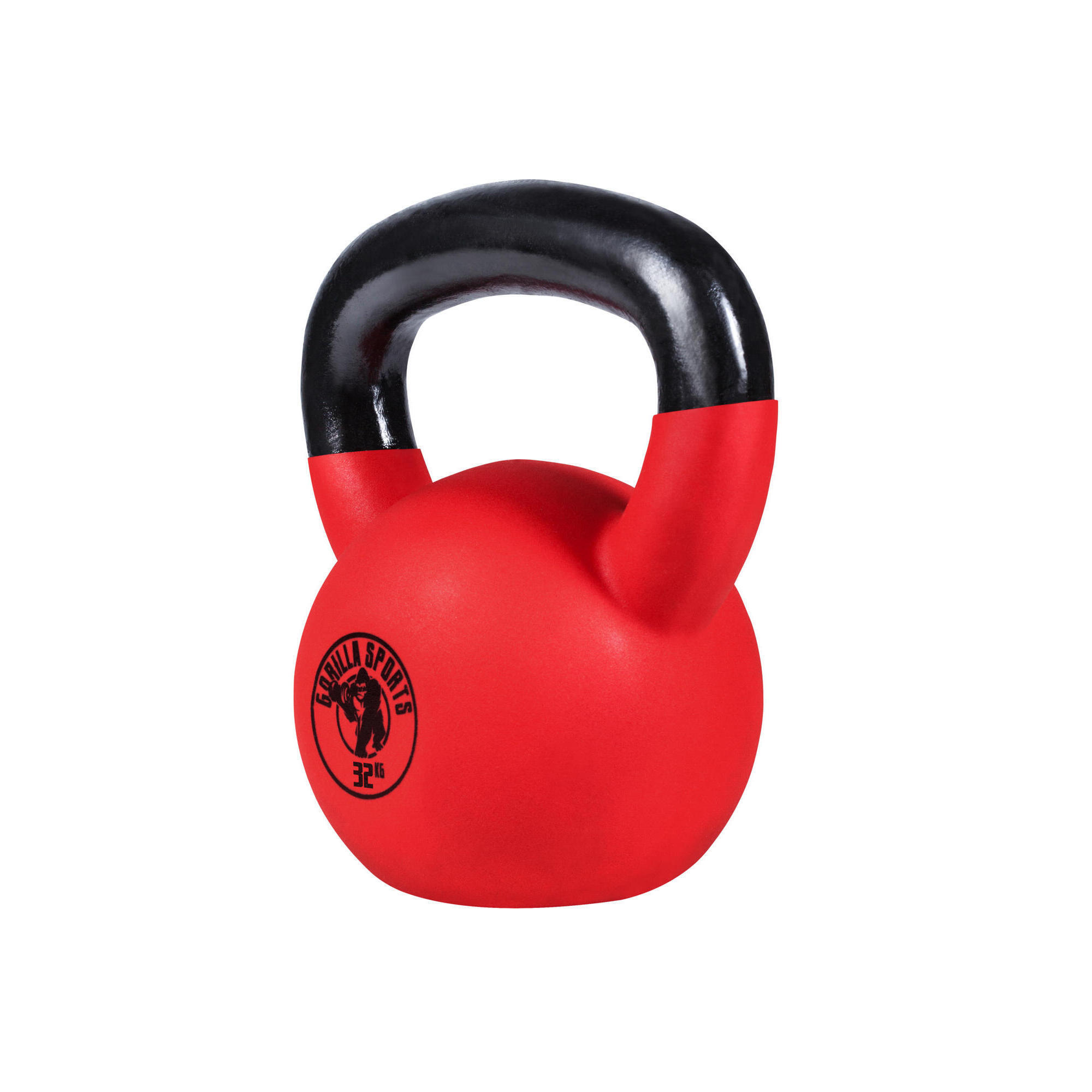 GORILLA SPORTS Kettlebell Gorilla Sports Hierro Fundido Negro/Rojo