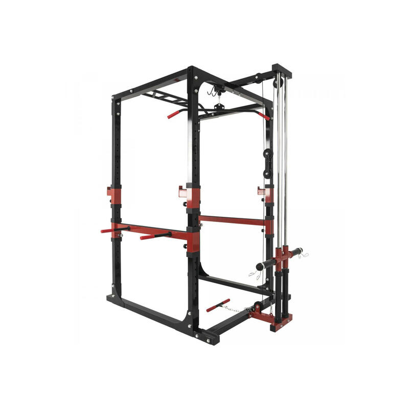 GORILLA SPORTS ENSEMBLE STATION DE TRACTION, CAGE A SQUAT, POULIES | MUSCULATION