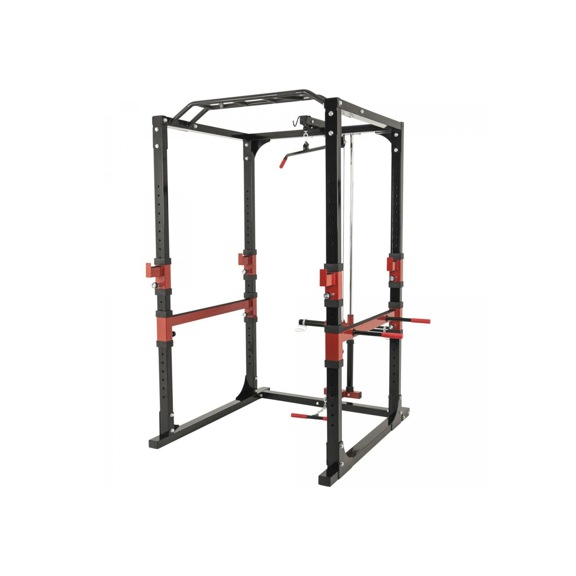 GORILLA SPORTS PULL STATION SET, SQUAT CAGE, PULLEYS | BODYBUILDING