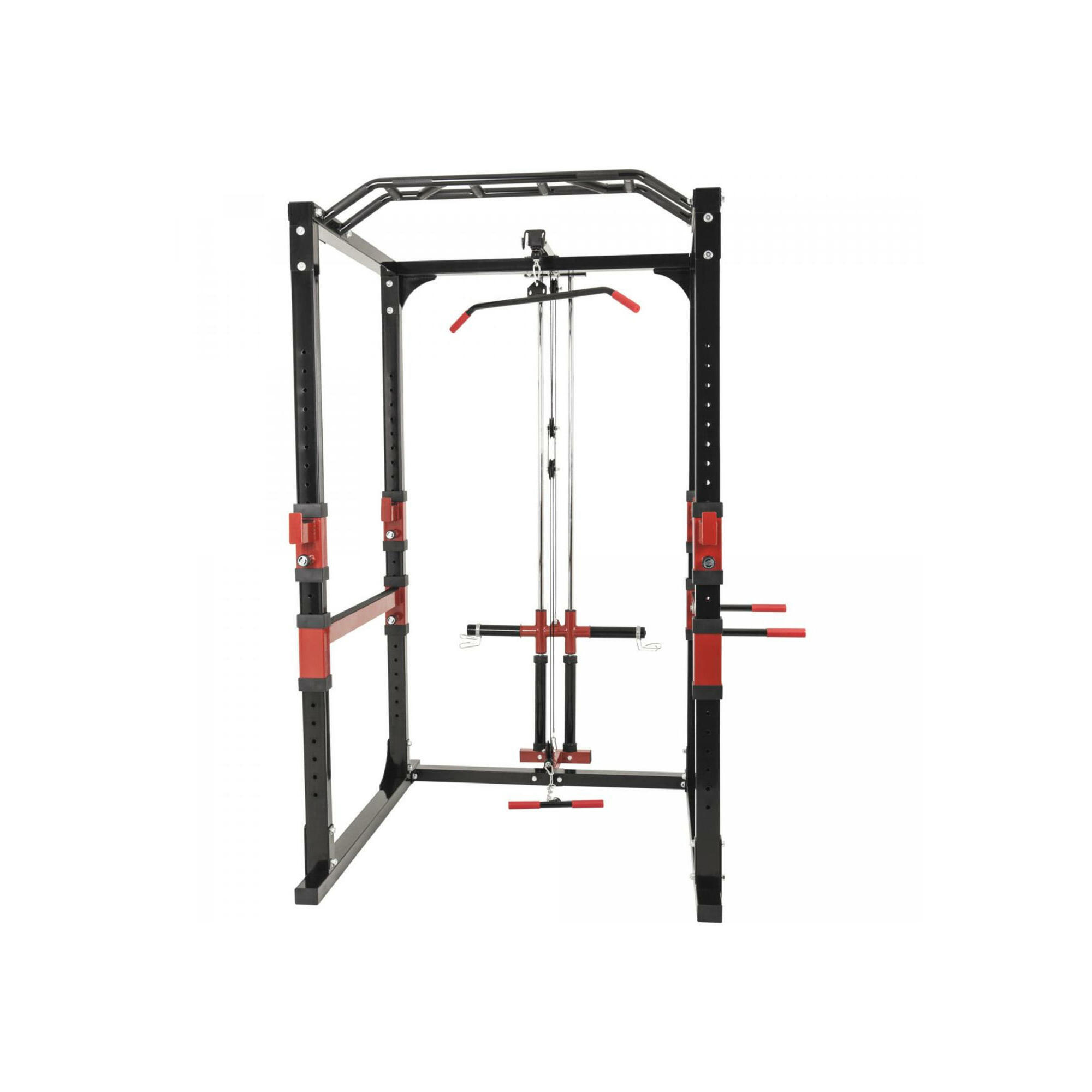 GORILLA SPORTS PULL STATION SET, SQUAT CAGE, PULLEYS | BODYBUILDING