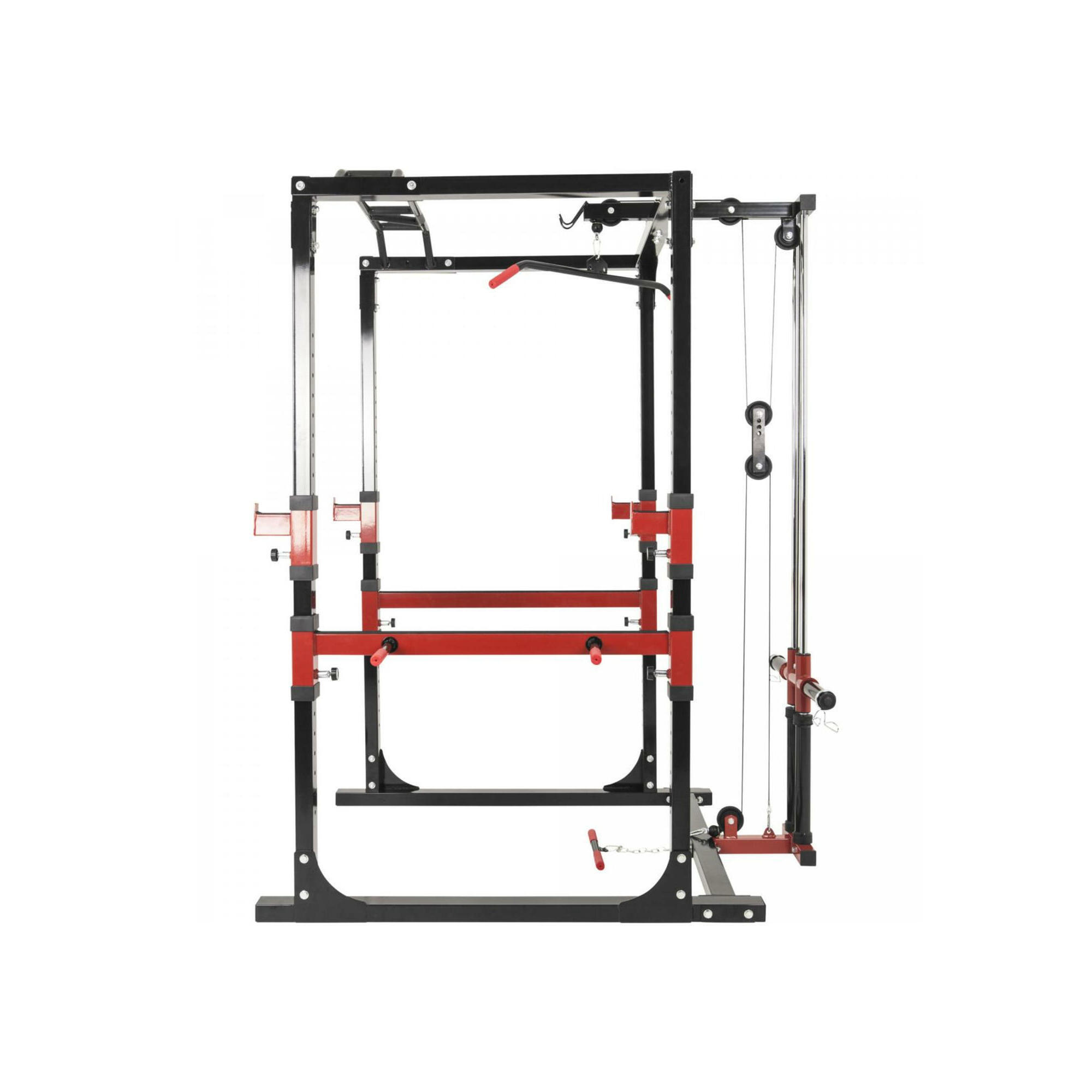 GORILLA SPORTS PULL STATION SET, SQUAT CAGE, PULLEYS | BODYBUILDING