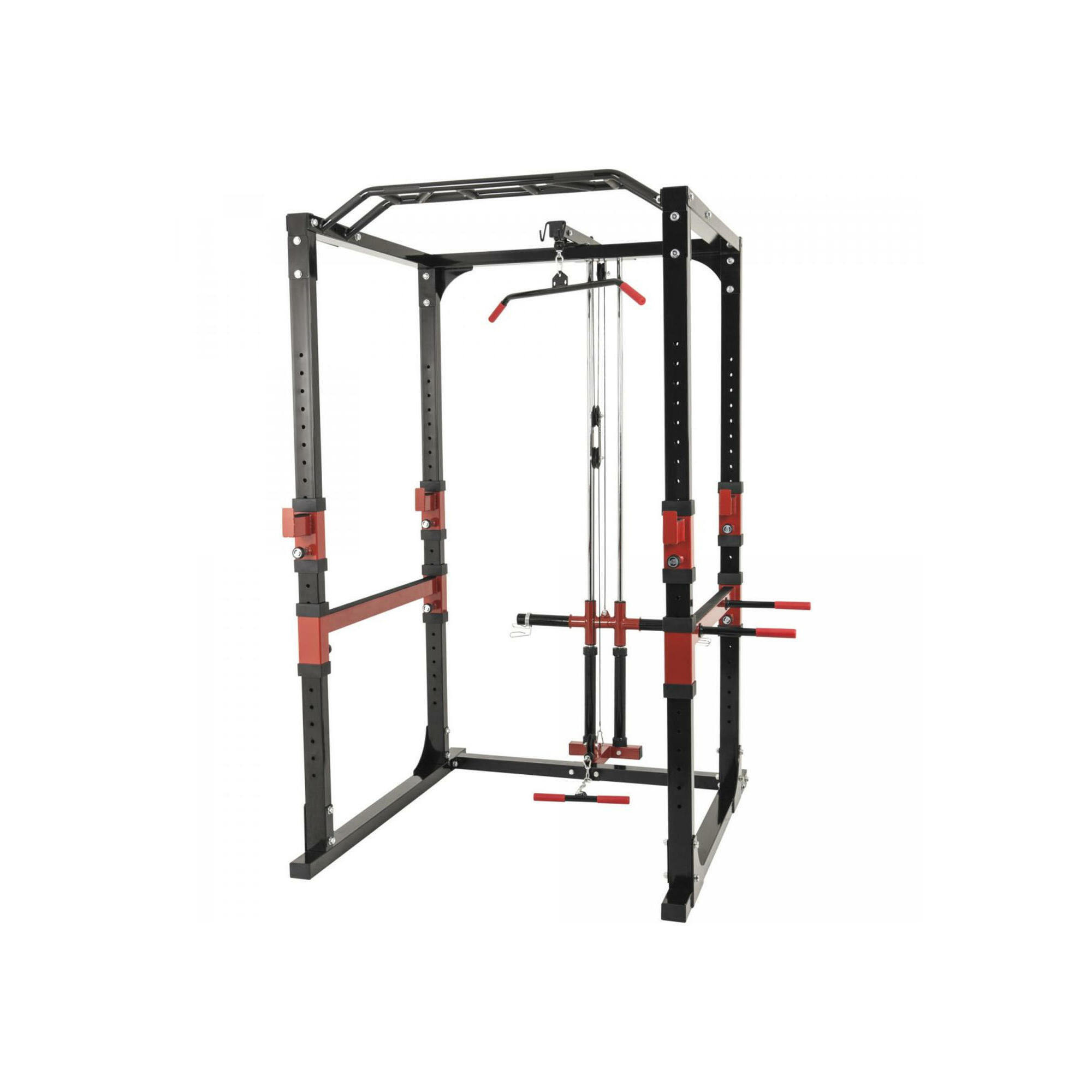 GORILLA SPORTS PULL STATION SET, SQUAT CAGE, PULLEYS | BODYBUILDING