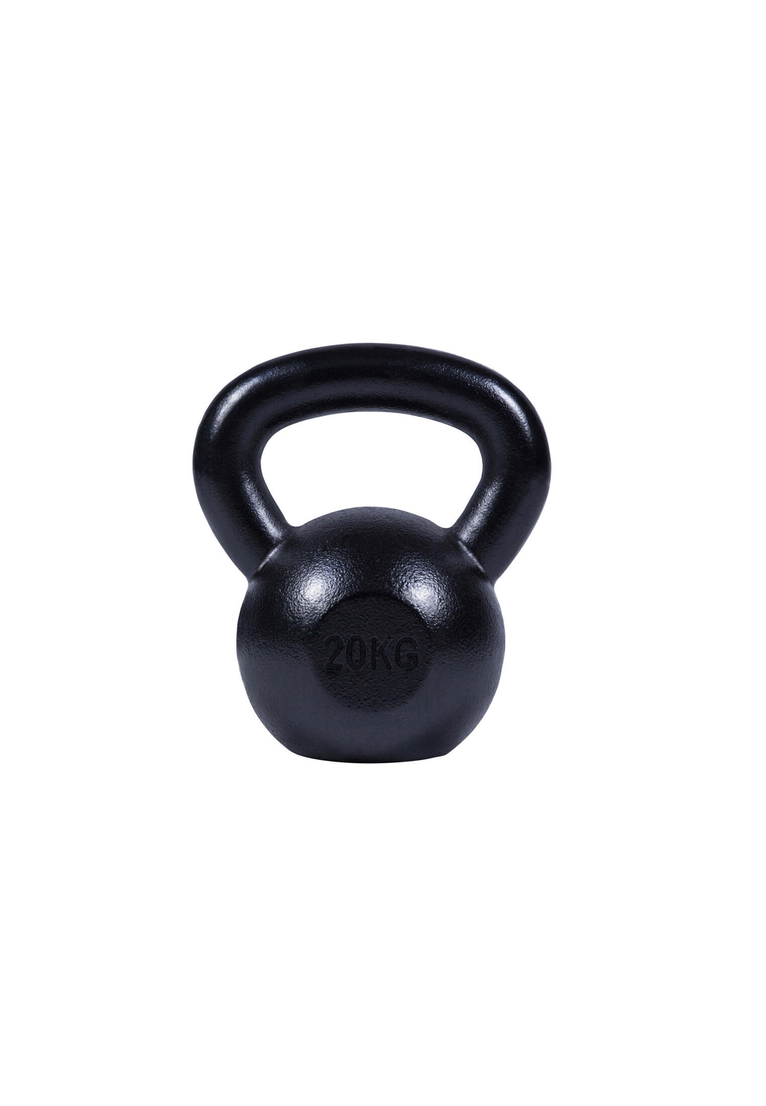 Gorilla Sports kettlebell činka, litinová, černá, 20 kg 6/6