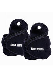 PAIRE DE BANDES LESTÉES NOIR AVEC LOGO | FITNESS | POIDS AU CHOIX DE 1KG À 4KG