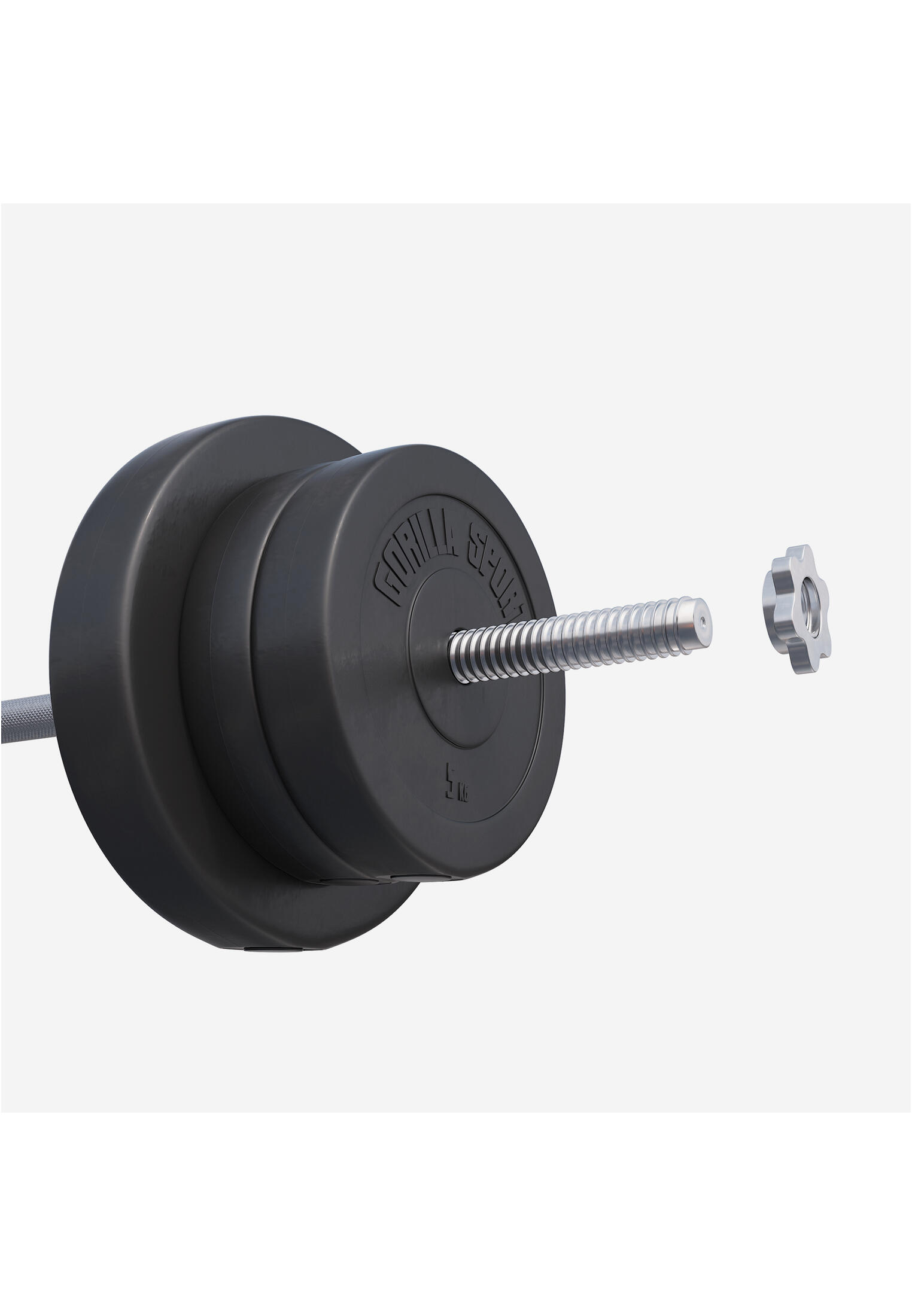 ZESTAW sztanga hantle 4x gryf 14x obciążenia 98 kg 3/7