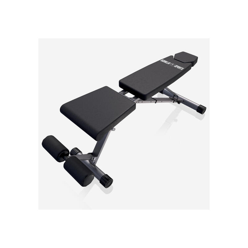 BANC PLIABLE INCLINÉ/DÉCLINÉ ASSISE ET DOSSIER | MUSCULATION ET ABDOMINAUX