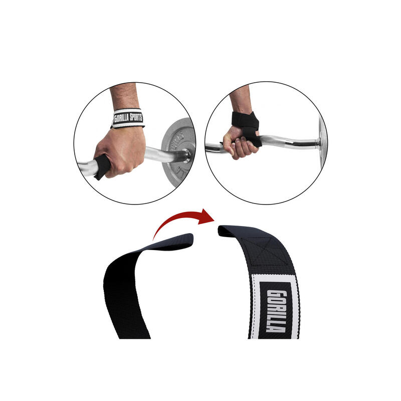 Lifting Straps Wrist Wraps Katoen Grip en ondersteuning GORILLA