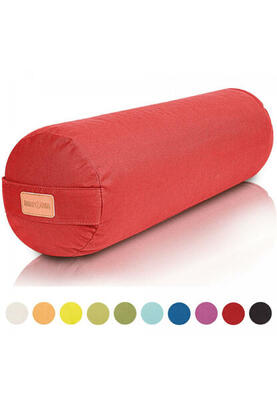 Yoga bolster - rood - 65 x 20 cm - yoga kussen - rond